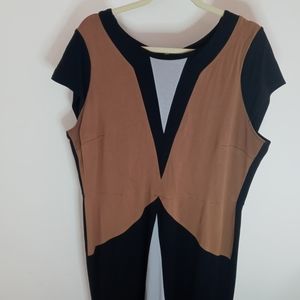 Brown and black dress